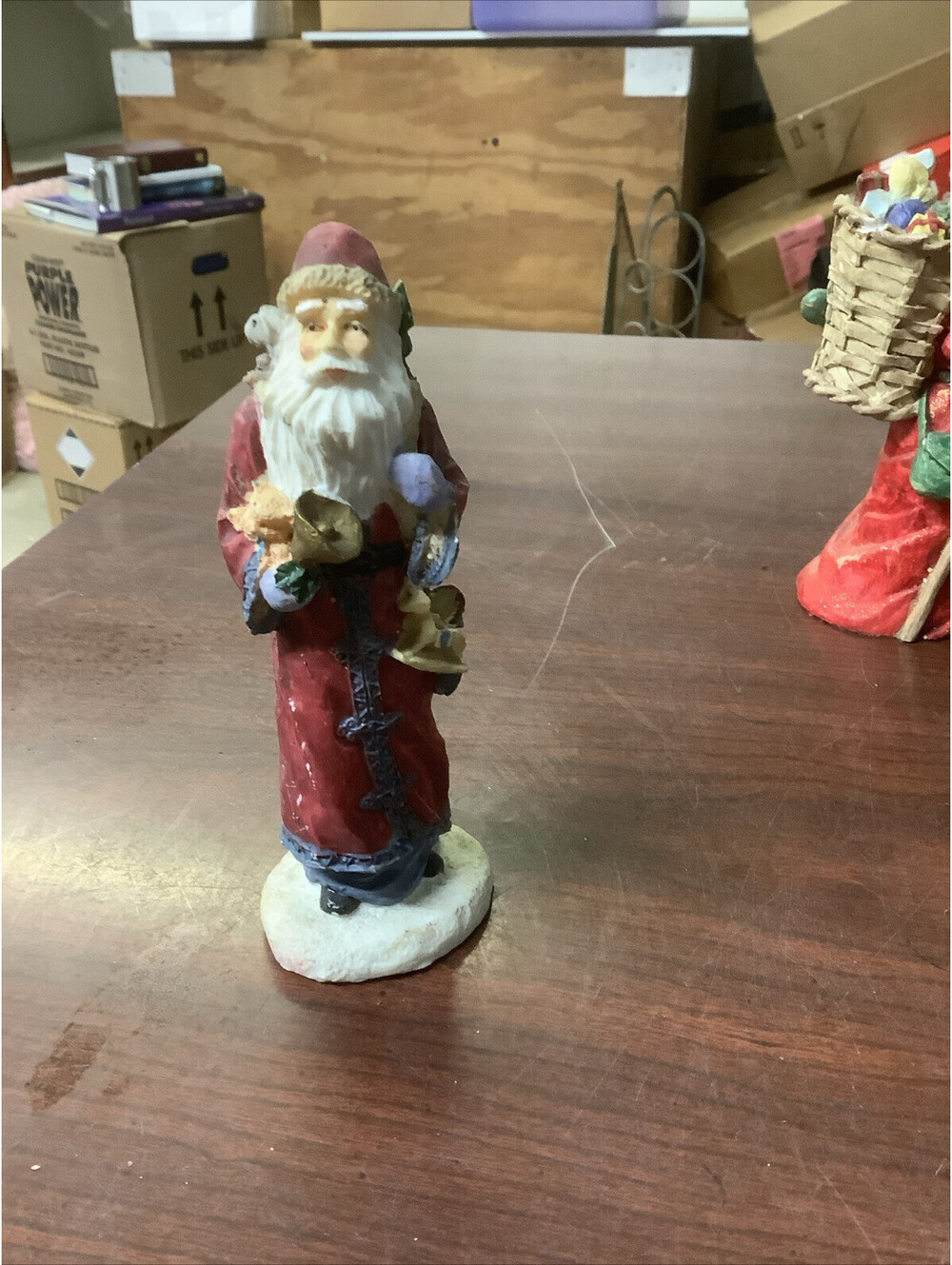 Old World Santa figurine Christmas Decor , Collectible Santa